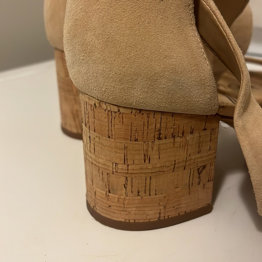Sam Edelman Sonia Cross Strap Suede Block Heel Sandal Size 10 - Picture 4 of 6